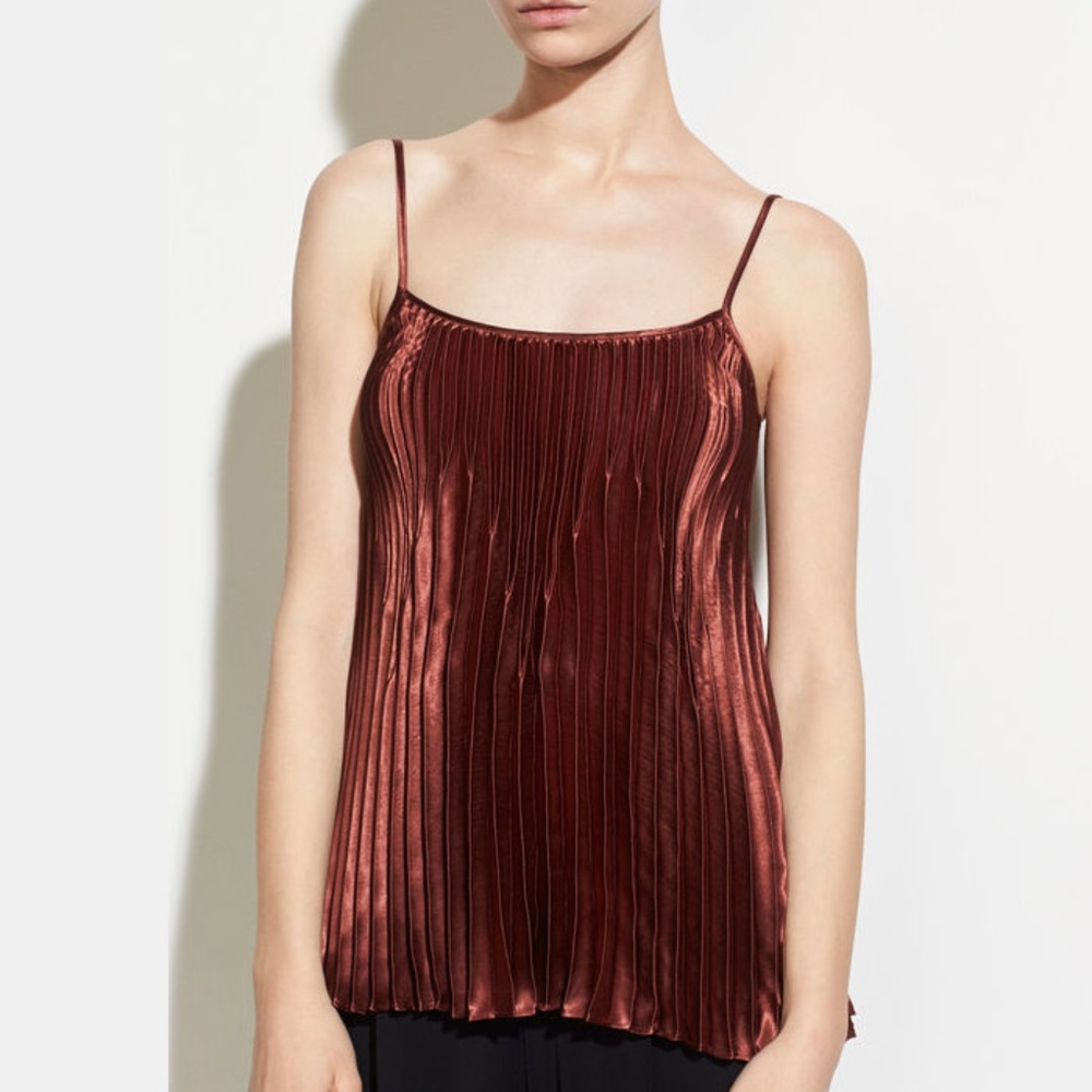 NWT Vince Chevron Pleated Tank | Size M